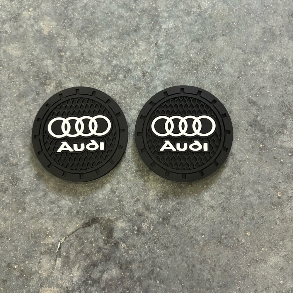 Car Cup Holder Coaster for Audi Recessed Silicone Cupholder 2.75in 2Pack